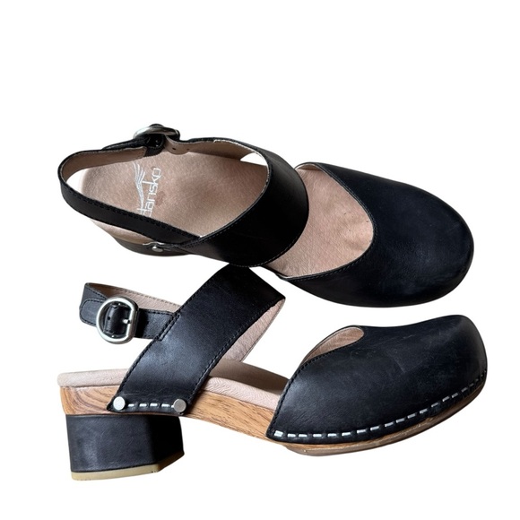 Dansko - Lucia Stylish Black Strappy Clogs Sz 38 - Picture 2 of 13
